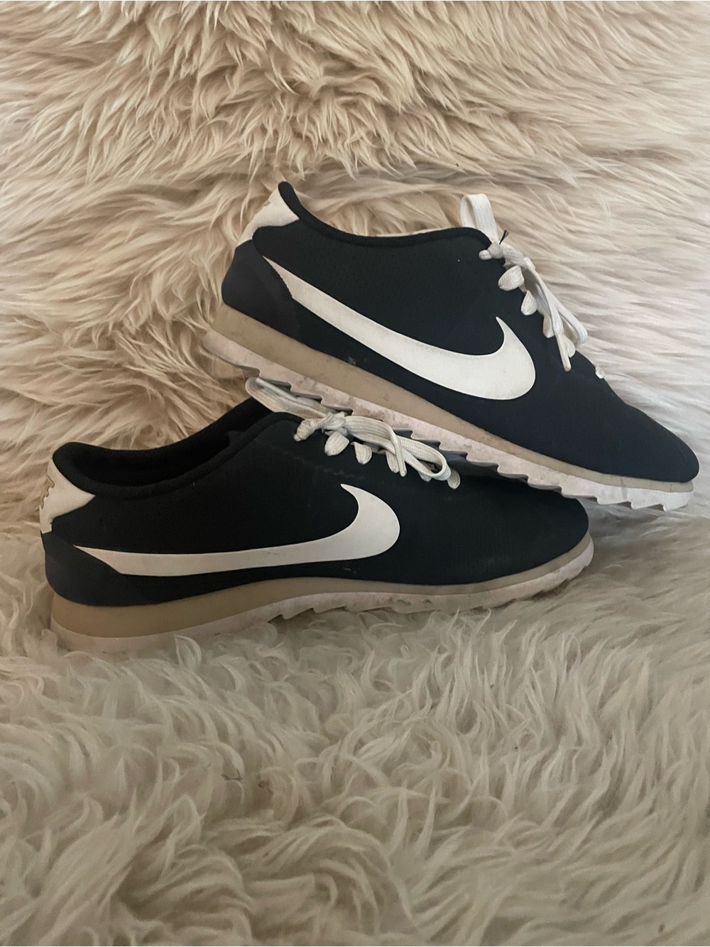 Nike Black and White Low-Profile Trainers Cortez